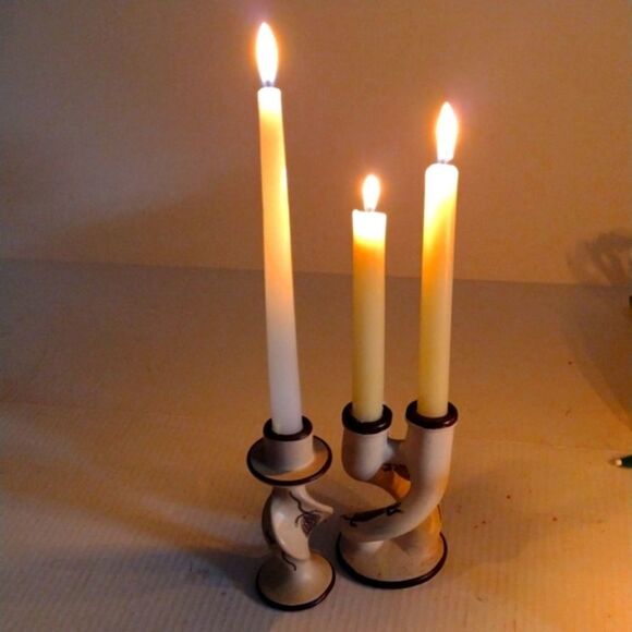 2 90s Y2K Hand-Carved Kenya African Soapstone Candle Holders Lizard Decor Boho - Picture 16 of 16